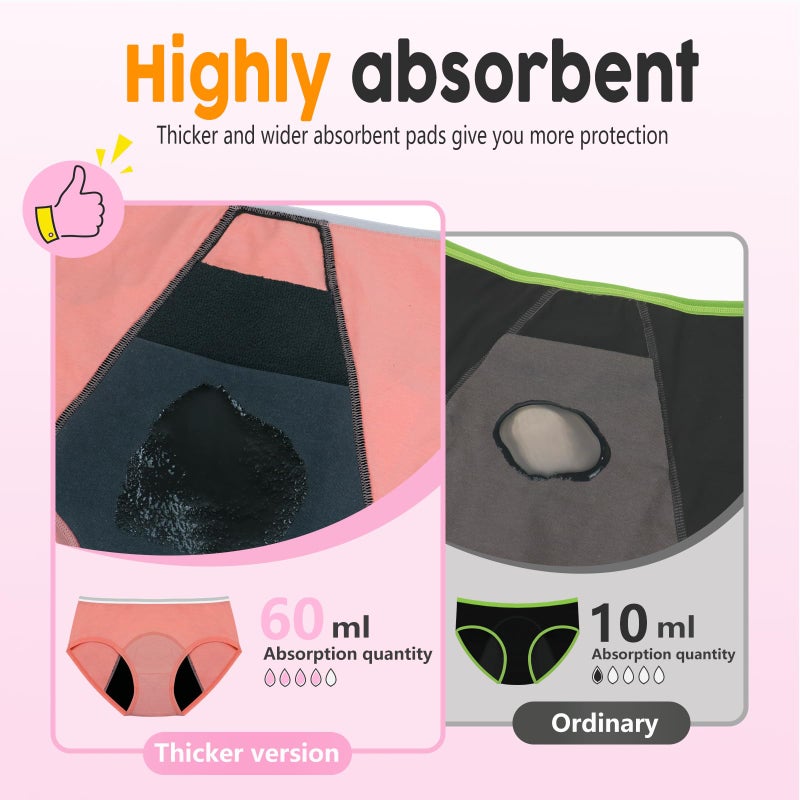 Geronmine Teen Girls Period Panties First Period Starter Underwear For Teens Menstrual Leakproof Protective Cotton Soft Briefs - Image 3