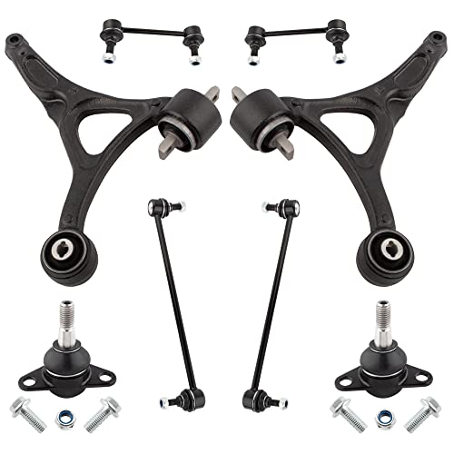 MYSMOT K640446 K640447 K80501 K500153 K80425 Front Lower Control Arms Lower Ball Joints Front & Rear Stabilizer Sway Bar End Links for Volvo XC90 2003-2014 Sport Utility, Pack of 8 - Image 1