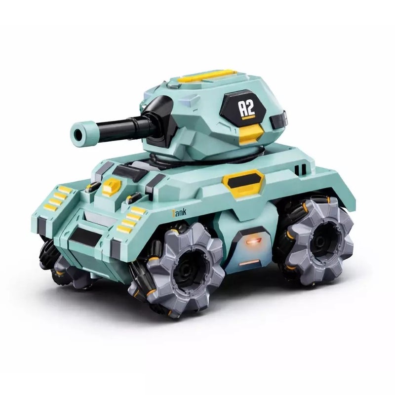 Drift Tank R/C Vehicle Toy 2.4G Remote Control With LED Lights and Mecanum Wheels For Multidirectional Movement