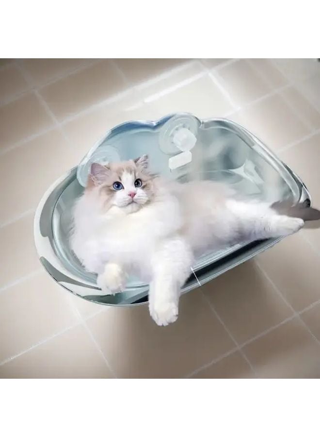 حامل نافذة للحيوانات الأليفة شفاف مع كؤوس شفط لقطط للتشمس ومشاهدة منظر الشارع - Image 5