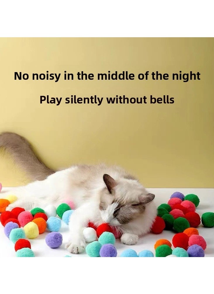 Must - have! Cat Plush Ball Launcher & Silent Bouncing Ball - Interactive and Self - entertaining Toy for Cats
