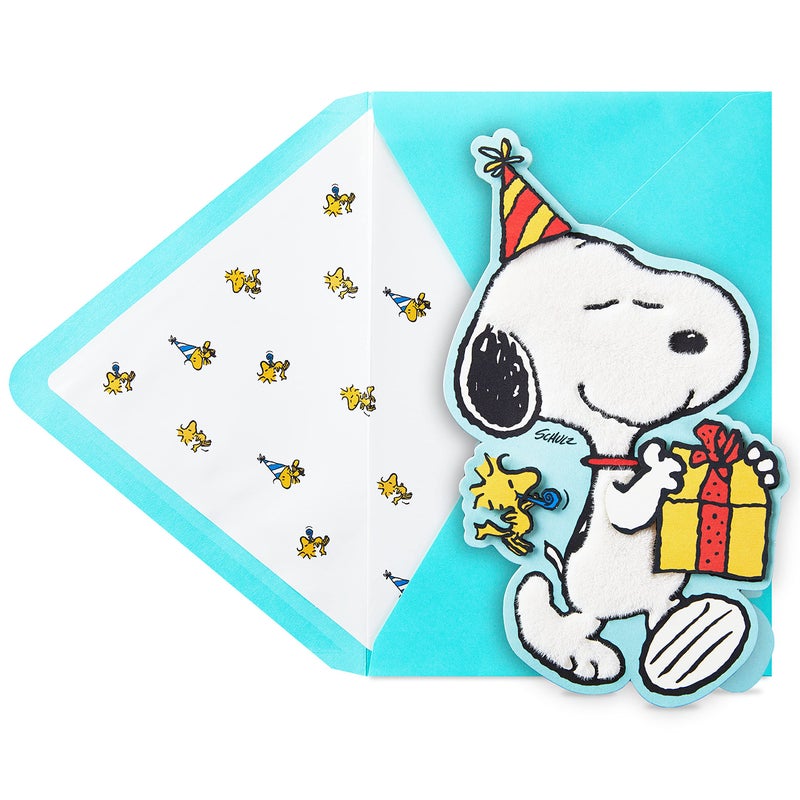 Hallmark Signature Peanuts Birthday Card (Snoopy, Happiness) - Image 1