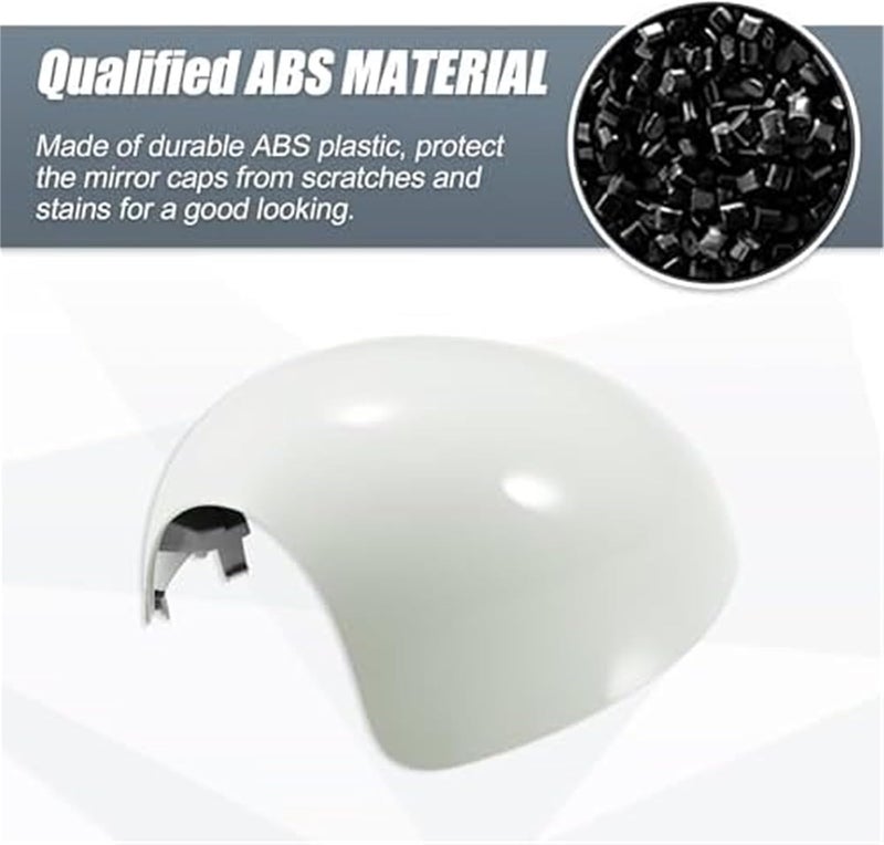 QASULER White Car Mirror Cover for BMW and MINI - Image 5