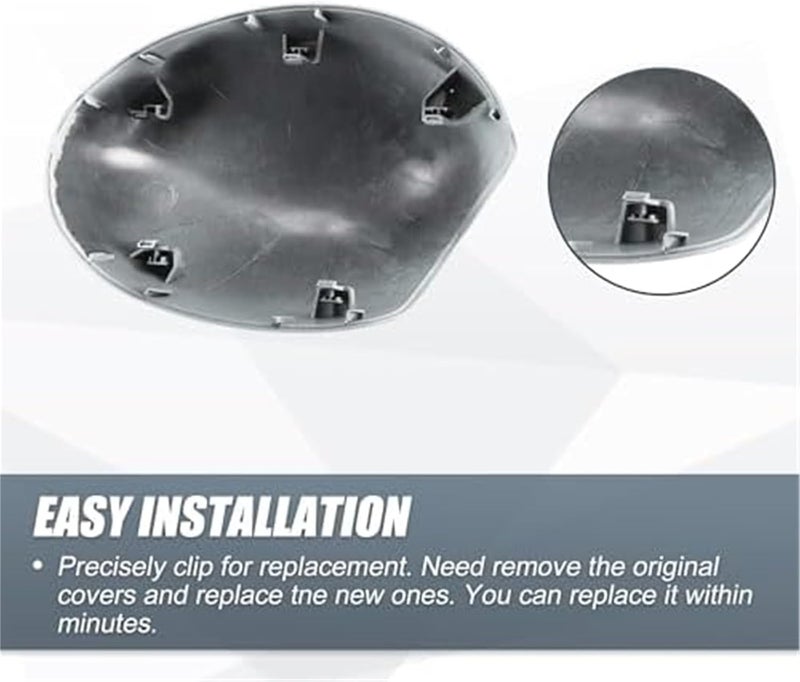 QASULER White Car Mirror Cover for BMW and MINI - Image 2