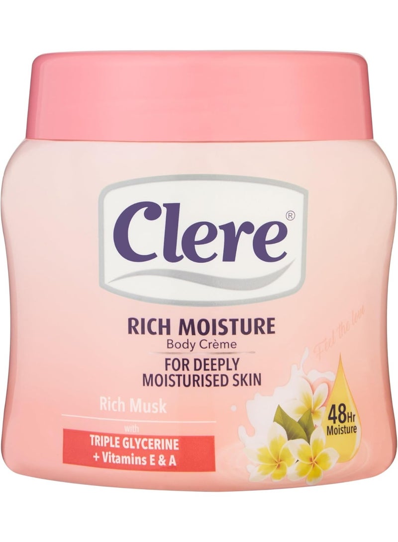 كريم مرطب للجسم برائحة المسك الغني، 300 مل