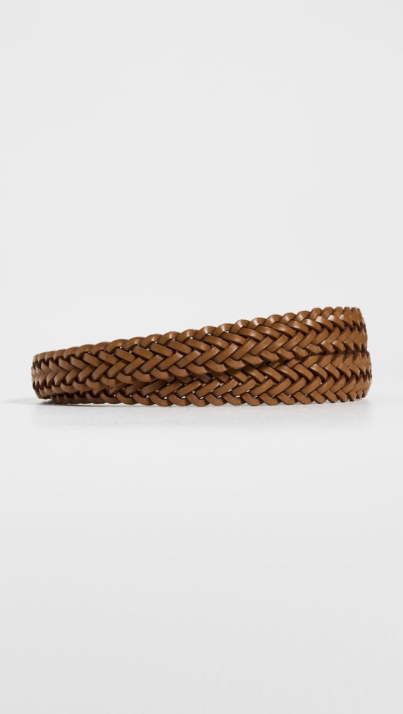 Made Well Madewell Women's Woven Triple Metal Keeper Belt, Light Caramel, Brown, XL - XXL - Image 3