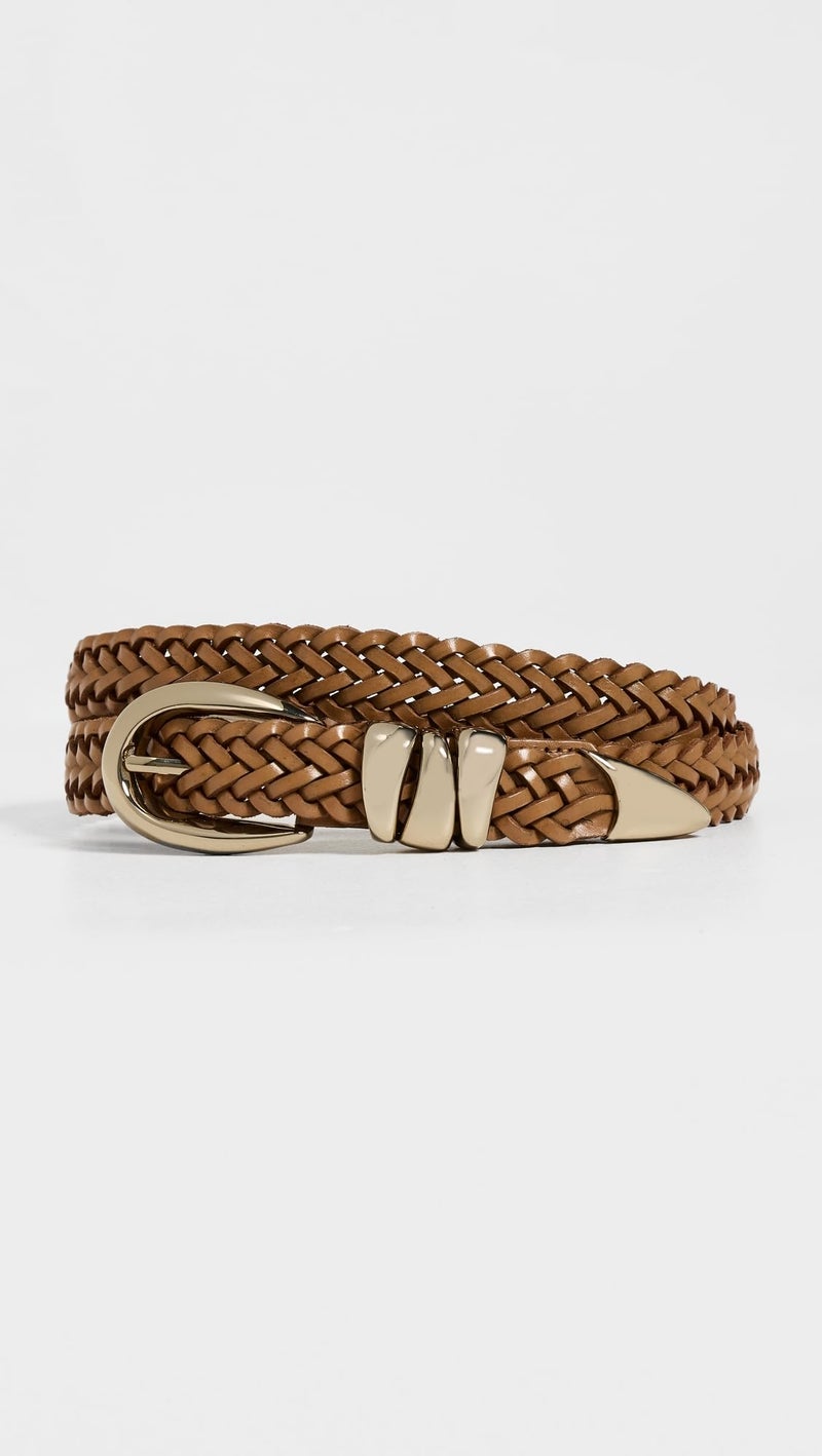 Made Well Madewell Women's Woven Triple Metal Keeper Belt, Light Caramel, Brown, XL - XXL - Image 2