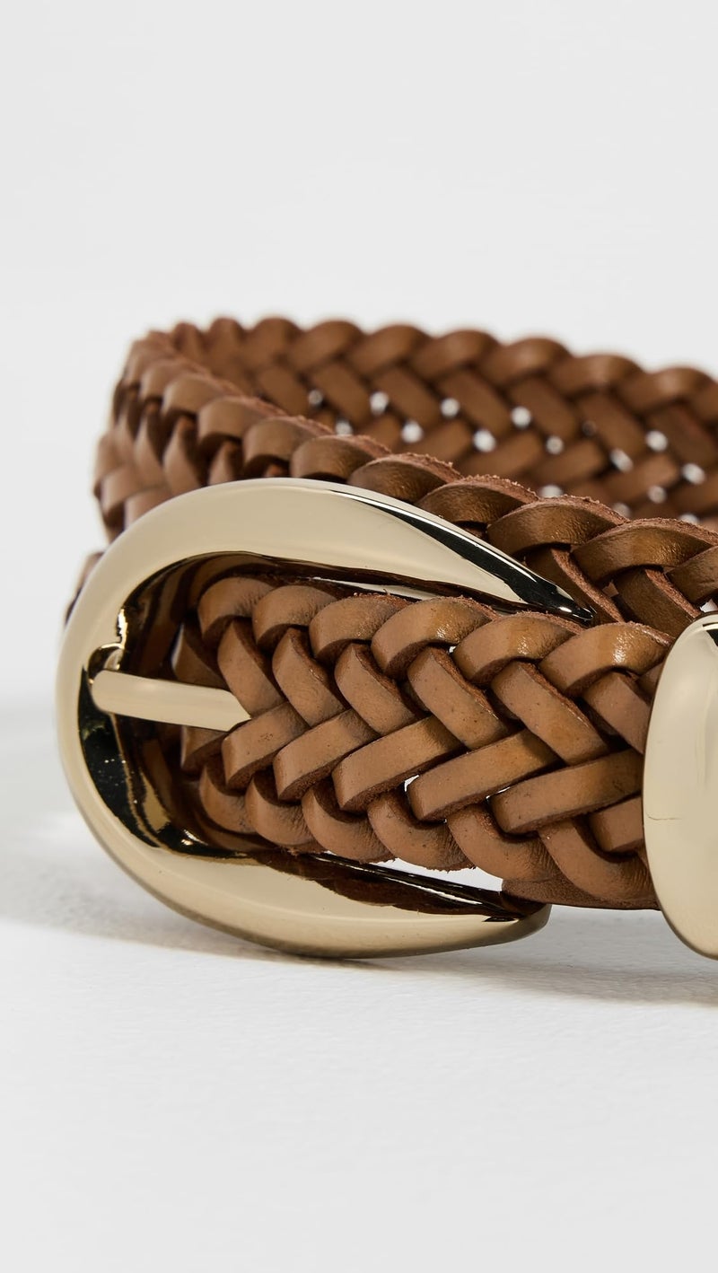 Made Well Madewell Women's Woven Triple Metal Keeper Belt, Light Caramel, Brown, XL - XXL - Image 4