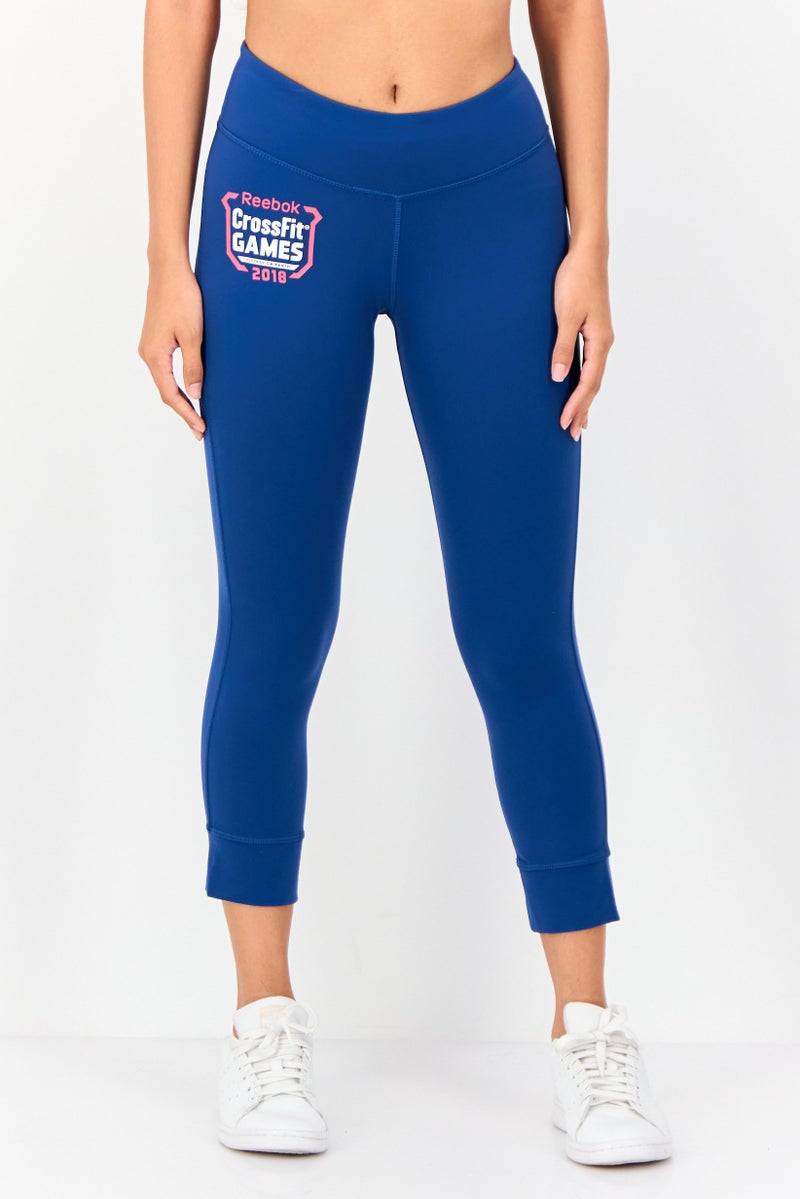 Reebok Women Sportswear Fit Training Leggings, Teal Blue - Image 1