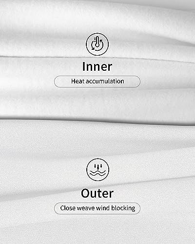 WEERTI Thermal Underwear for Women Long Johns with Fleece Lined Base Layer Women Cold Weather Top Bottom White - Image 3