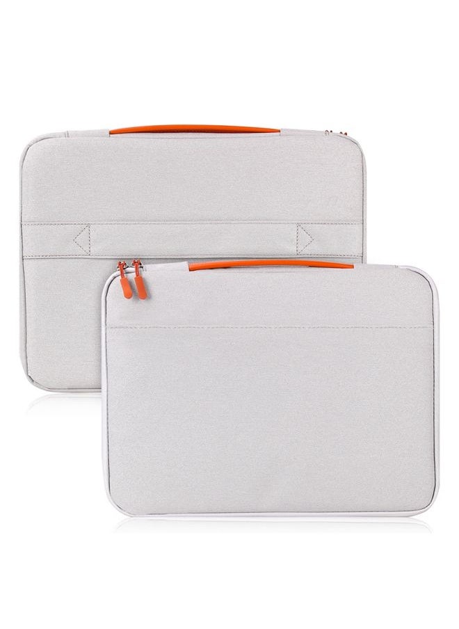 BURAQ - 12 inch Two-way Zipper Portable Laptop Liner Bag(Light Gray) - Image 1
