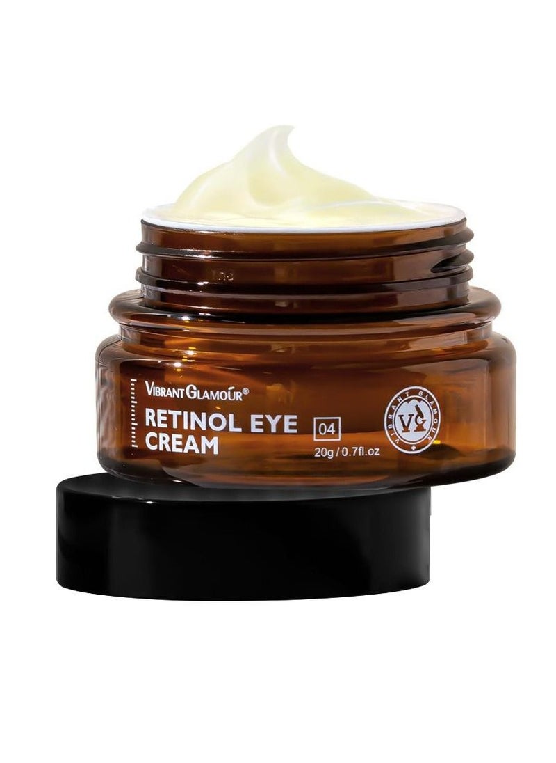 Vibrant Glamour 2 in 1 Combo Pack of Retinol Eye Cream & Serum Dark Circles Fade Fine Lines Remove Eye Bags Anti Wrinkle Anti Aging Infused with Retinol Arbutin Vitamin C & E For Women  - Image 2