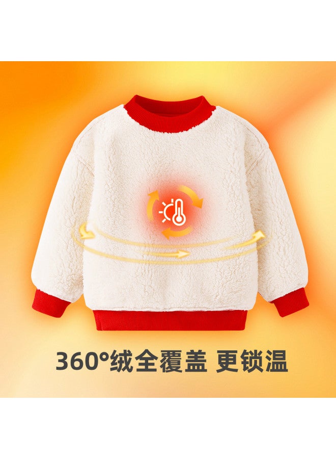 YISHUANGER Winter Outwear Cute Hoodie Sweet Little Girl Toddler Baby Fleece Lined Thickened Warm Inner Wear Jacket - Image 3