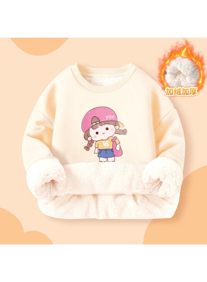 YISHUANGER Winter Outwear Cute Hoodie Sweet Little Girl Toddler Baby Fleece Lined Thickened Warm Inner Wear Jacket - Image 2