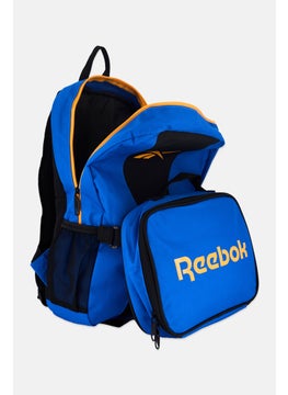 Reebok Men 2 Pcs Brand Logo Backpack And Lunch Bag 41 H x 29 L x 8 W cm, Blue  - Image 3