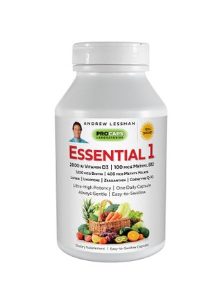 Essential 1 Multivitamin 2000 Iu Vitamin D3 30 Small Capsules 100 Mcg Methyl B12. Coq10 Lutein Lycopene Zeaxanthin. High Potency. No Additives. Gentle Ultra Mild. One Daily Capsule - pzsku/ZC2DDE1C1197AC4116CC0Z/45/_/1695134317/ec23acc9-309a-42a4-bed6-631b6f06633e