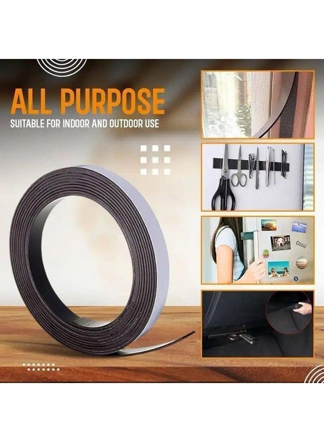 Beauenty Magnetic Tape,  Adhesive Magnetic Tape, Roll of Magnetic Tape, for DIY, Art Projects, Fridge Magnets, Magnets for Tools, 15 x 2 mm, 2 Metres  - Image 2