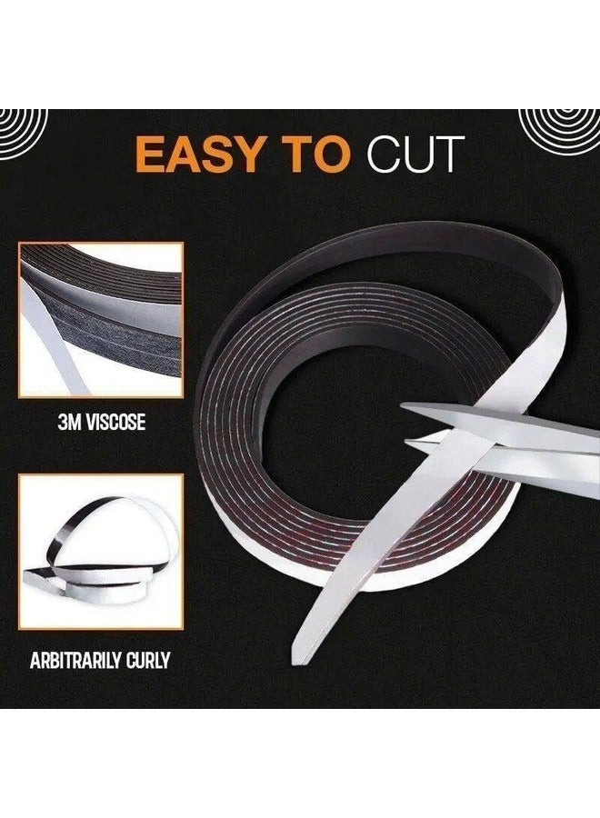 Beauenty Magnetic Tape,  Adhesive Magnetic Tape, Roll of Magnetic Tape, for DIY, Art Projects, Fridge Magnets, Magnets for Tools, 15 x 2 mm, 2 Metres  - Image 3