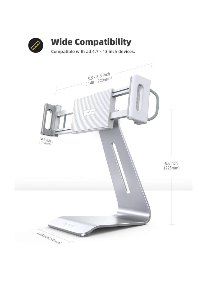 Lamicall Tablet Stand, Adjustable Tablet Holder - Universal 360 Rotation Holder, Stand for Phone, and Tablet with 4.7-13 Inch - Image 2