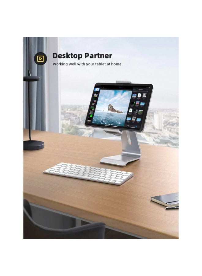 Lamicall Tablet Stand, Adjustable Tablet Holder - Universal 360 Rotation Holder, Stand for Phone, and Tablet - Image 4