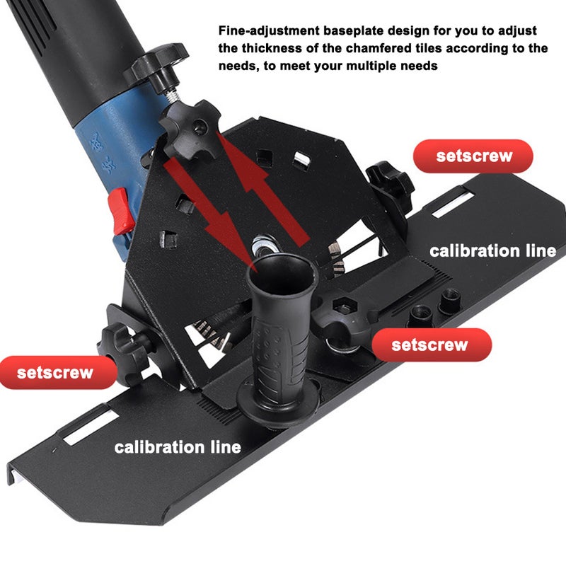 45° Chamfer Bracket Screw Installation Angle Grinder Stand Multifunctional Ceramic Tile Cutting Guide 45° Chamferer Utility Tool - Image 4