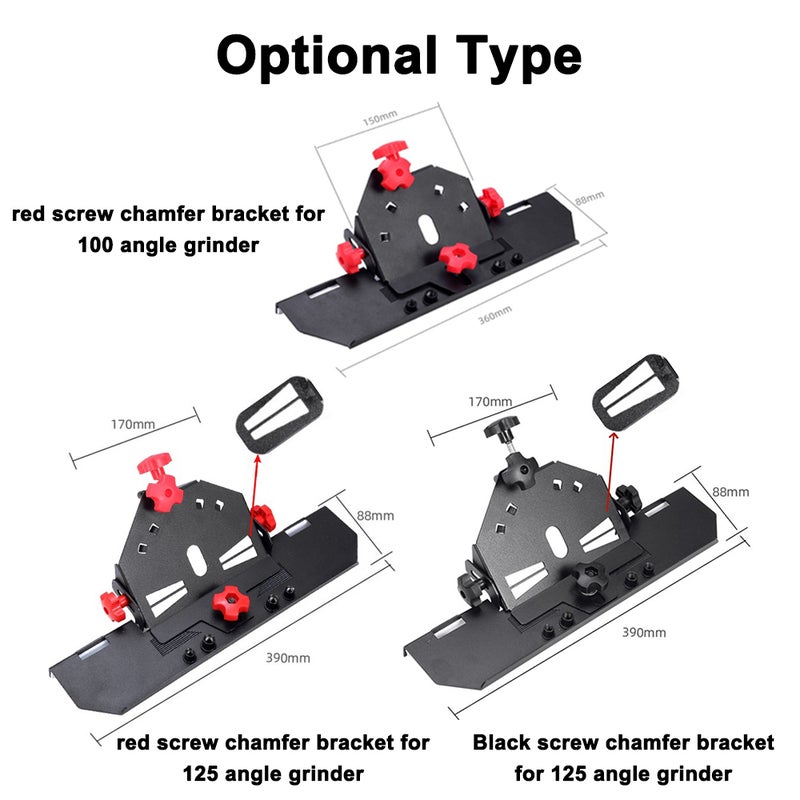 45° Chamfer Bracket Screw Installation Angle Grinder Stand Multifunctional Ceramic Tile Cutting Guide 45° Chamferer Utility Tool - Image 2