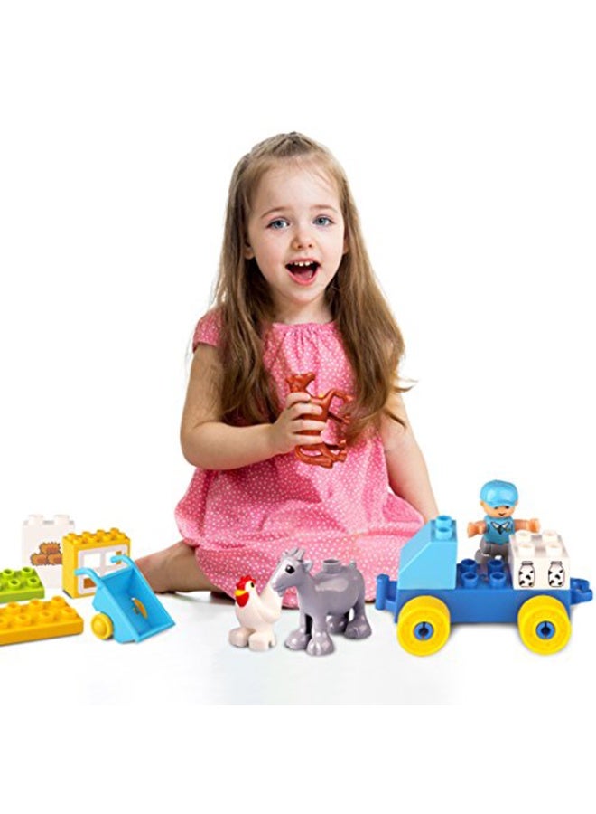 MPDORAS Kids Building Blocks Farm Set 43 Pcs – Mommies Choice Creative Construction Toy with Animals & Figures | Large Bricks Pasture Series Playset for Toddlers 3+ | Educational STEM Learning Kit | Birthday Gift for Boys & Girls - Image 5