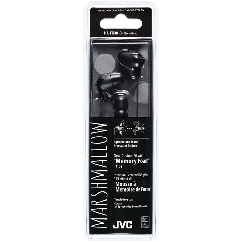 JVC Memory Foam Earbud Marshmallow Memory Foam Earbud Black (HAFX38B) - Image 2