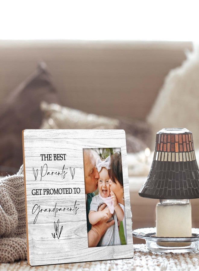SSQBZU First Time Grandparents Gifts, The Best Parents Get Promoted to Grandparents, 4x6 Picture Frame, Wall Mount & Table Top, grandparents picture frame with baby. (034 - Image 4