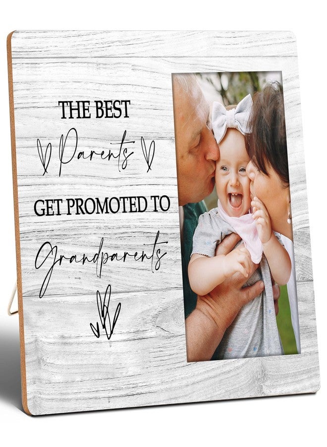 SSQBZU First Time Grandparents Gifts, The Best Parents Get Promoted to Grandparents, 4x6 Picture Frame, Wall Mount & Table Top, grandparents picture frame with baby. (034 - Image 1