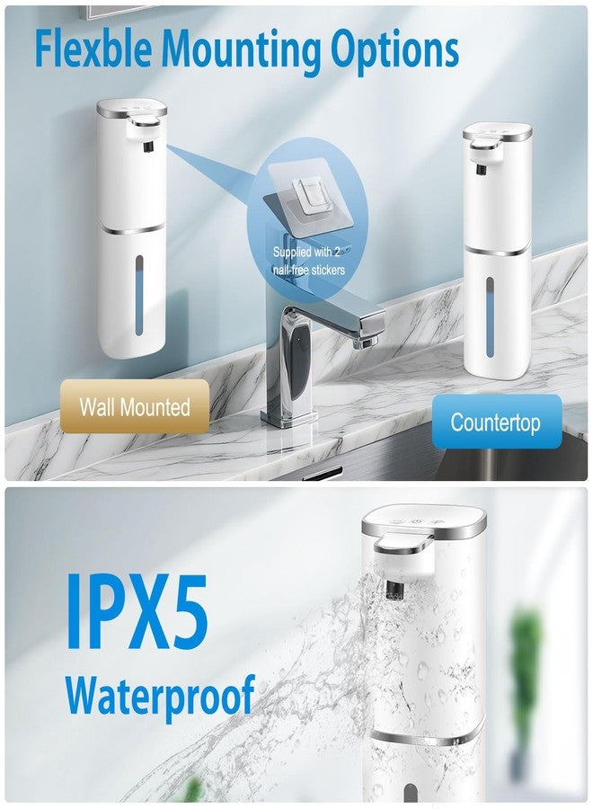 Cheftick Automatic Liquid Soap Dispenser,Digital Display 9-Level Adjustable Touchless Smart Hand & Dish Soap Dispenser, USB Rechargeable, 13.5oz/400mL Wall Mounted for Bathroom Kitchen, Hotel, Restaurant - Image 5