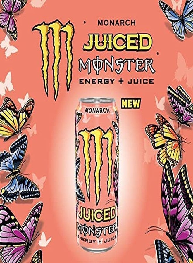 Monster Juiced Monarch Energy Drink, Energy Plus Juice Formula, 500 ml Can, Pack of 3 (Product Of USA) From DECADENT FOODS - Image 5