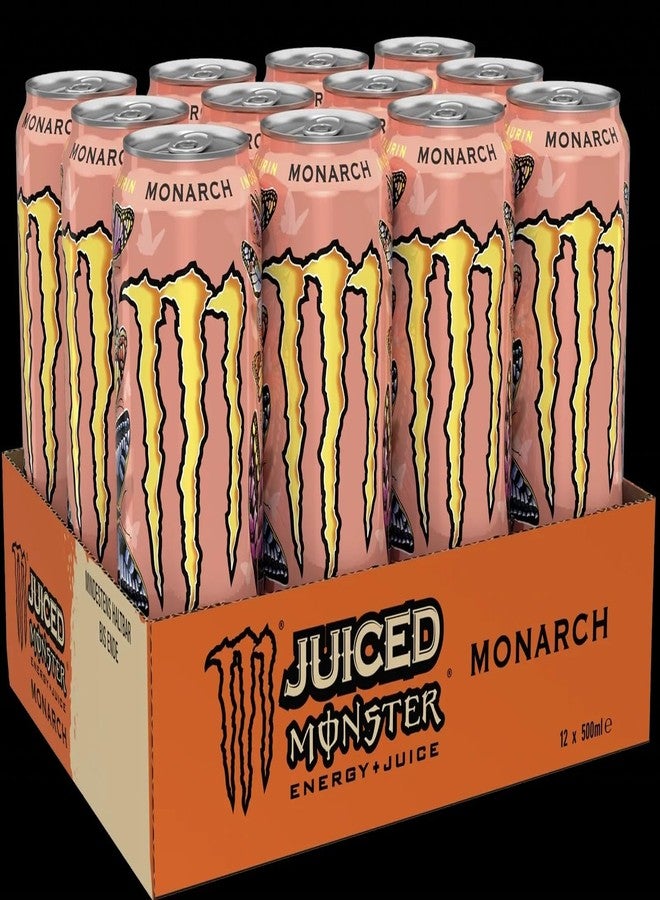 Monster Juiced Monarch Energy Drink, Energy Plus Juice Formula, 500 ml Can, Pack of 3 (Product Of USA) From DECADENT FOODS - Image 3