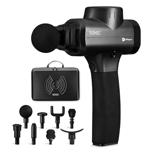 LifePro Massage Gun - Percussion Muscle Massager for Athletes with 8 Massage Heads and 5 Speed Settings - Deep Tissue Back and Muscle Massage Gun for Recovery - Image 1
