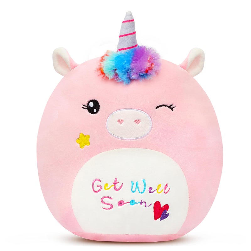 Easfan Get Well Soon Unicorn Plush Pillow Soft Plush Toy Get Well Soon Gifts for Kids Patient Feel Better for Women Throw Pillow Sofa Cushion Home Decoration - Image 3