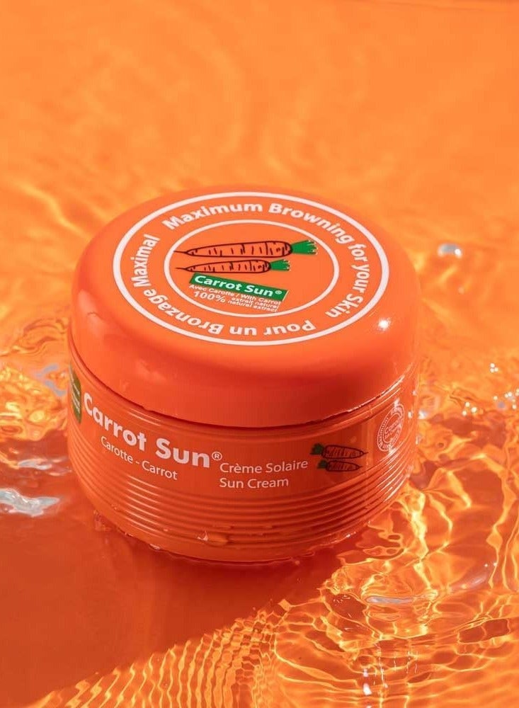 Tanning Accelerator Cream Carotene Intensive Papaya Tanning Gel – Natural Extract Sun Cream Tanning Lotion for All Skin Types – Tan Lotion with Carrot Oil for Even Beautiful Skin Coloring (SPF0) 350ML