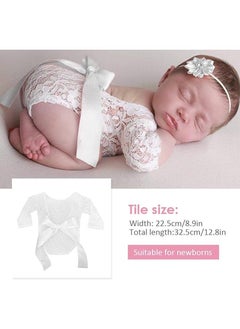 Gonice Newborn Baby Photography Prop Lace, Baby Girl Romper Outfit Clothes, Newborn Baby Girls Photography Props Lace Romper Photo Shoot Props Outfits  - Image 3