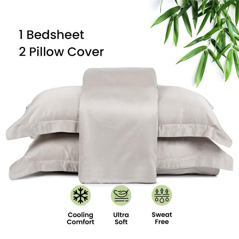 Mush 100 Bamboo King Size Fitted Bed Sheet 78 x 72 with 10 deep Pocket 400TC Bedsheet for Double Bed Ultra Soft Natural Breathable Cooling Double Bed Luxury Sheets - Image 3