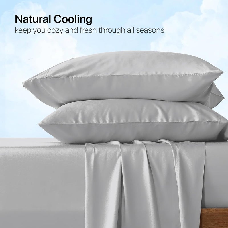 Mush 100 Bamboo King Size Fitted Bed Sheet 78 x 72 with 10 deep Pocket 400TC Bedsheet for Double Bed Ultra Soft Natural Breathable Cooling Double Bed Luxury Sheets - Image 5