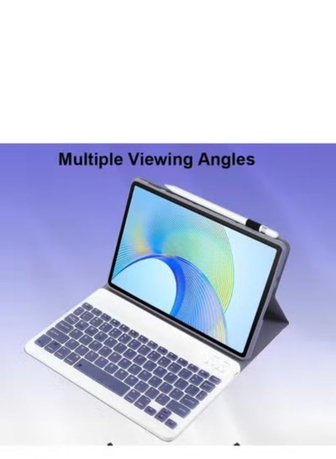 GULFLINK Wireless Bluetooth Rechargeable Keyboard, Multi-Device Universal Bluetooth Keyboard, Portable Keyboard, Suitable for iOS Android, Windows iPad, Tablets MacBook (Violet) - Image 5