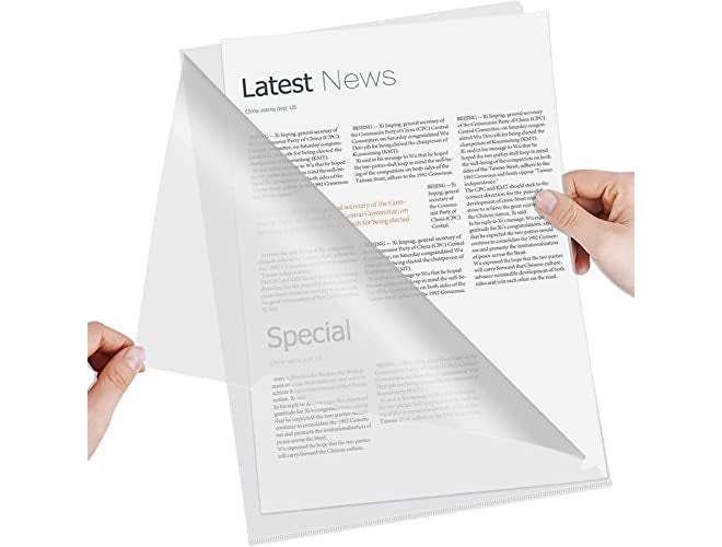 FUTURE X Transparent A4 File Folder - Heavy Duty 100 Micron Document Holder with 10 Sleeves, Ideal for School, Office, Certificate Storage, Durable Plastic Files Organizer, 310x220 mm (Pack of 20) - Image 4