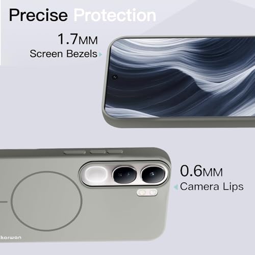 KARWAN®️ Magnetic Wireless Ultra Slim-Fit Back Case Cover for Vivo Y300 5G / V40 Lite |Hard PC Case Cover| Ultra-Thin & Light Weight with [Ultra Premium Feel] Case (6.67") (Grey) - Image 4