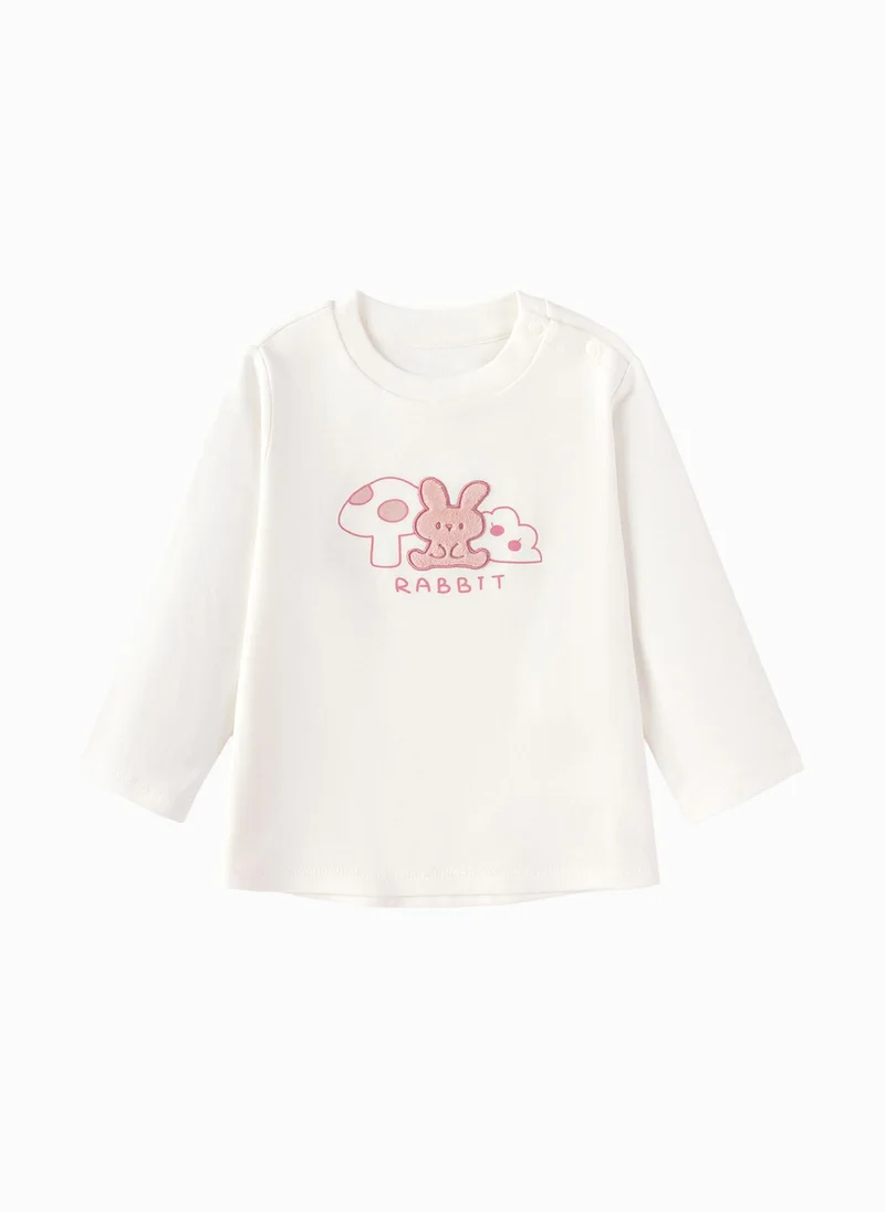 Balabala Baby Unisex Round v-neck long-sleeved T-shirt