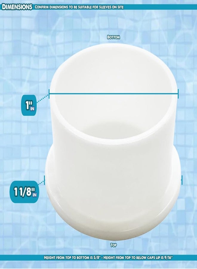 Poolzilla 25 Pack White Pool Safety Fence Hole Cover | 1" Diameter That Fits Into a 1" Sleeve | Deck and Patio Safety Ground Caps - Image 2