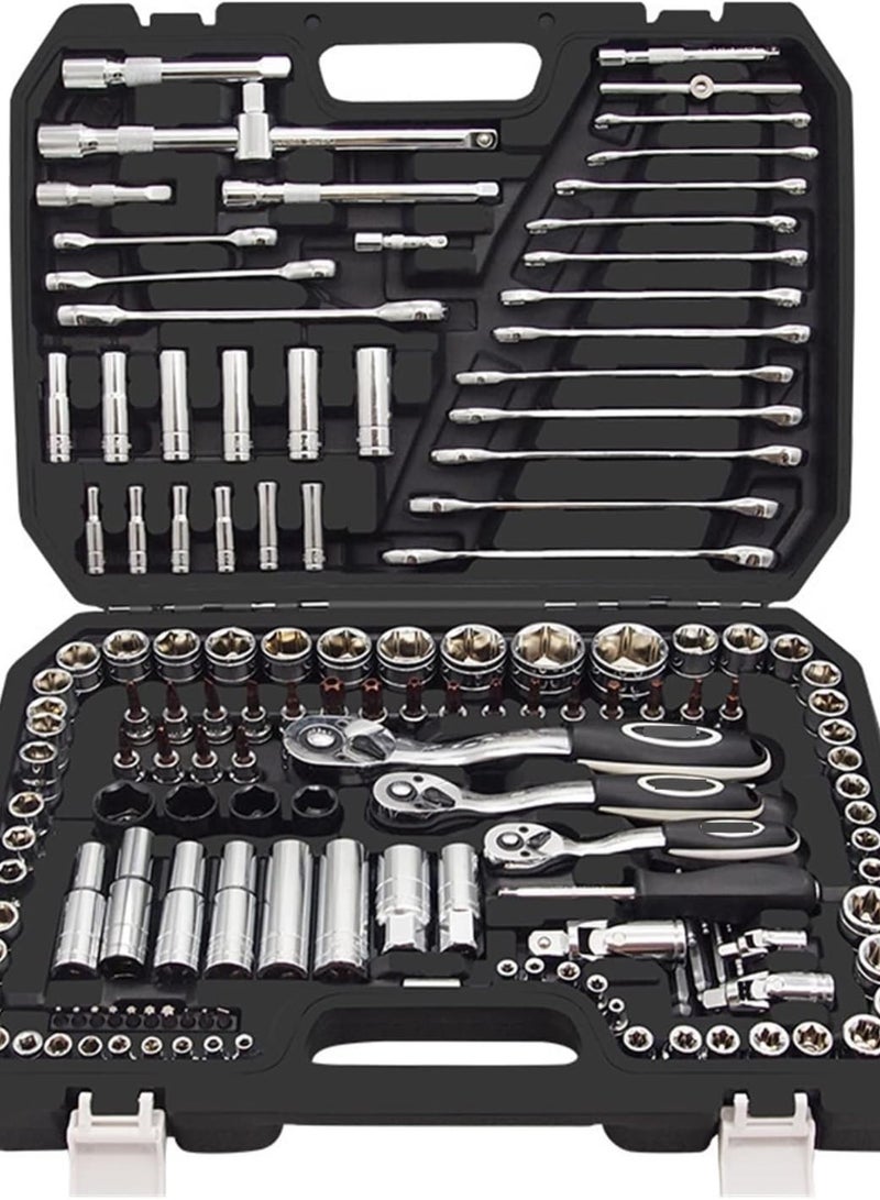 GGOOT Tool Box 150 Pieces/Set Repair Car Sleeve Ratchet Wrench Suit Automotive Repair Tools for A Special Package Hardware Toolbox (150pcs)  - Image 2