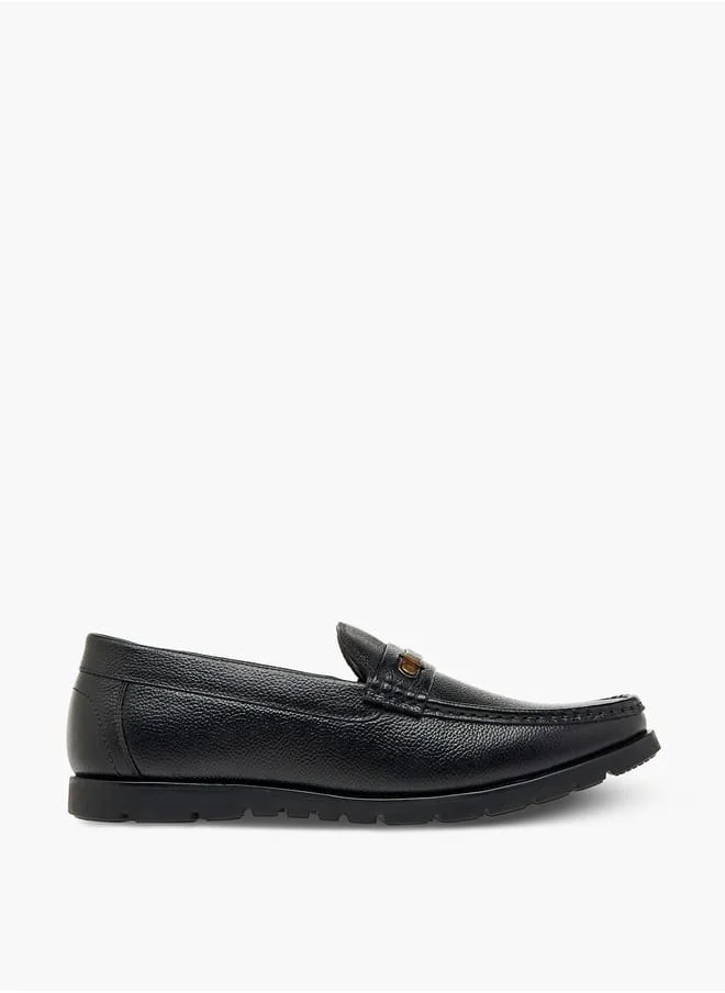 ال بي ال من شو اكسبرس Men's Textured Slip-On Loafers