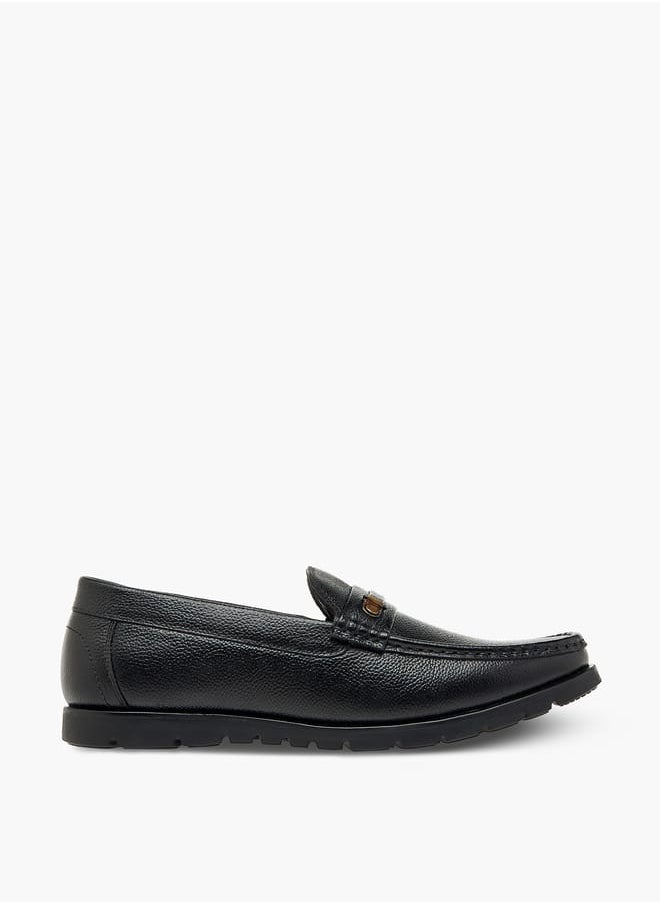 LBL by Shoexpress Men's Textured Slip-On Loafers  - Image 3