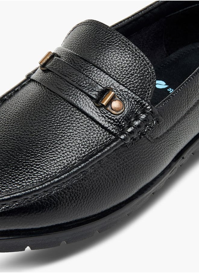 LBL by Shoexpress Men's Textured Slip-On Loafers  - Image 4