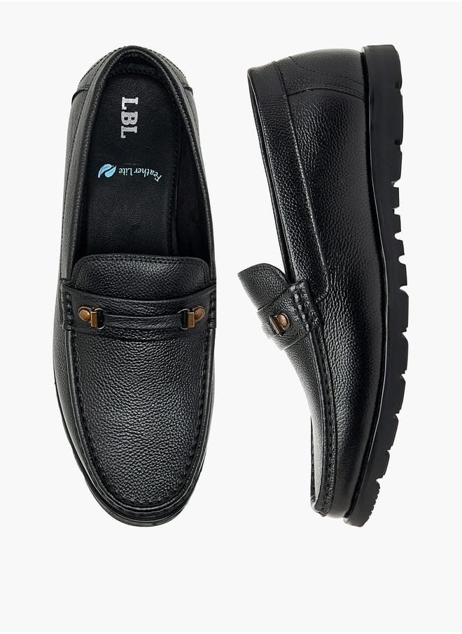 LBL by Shoexpress Men's Textured Slip-On Loafers  - Image 2