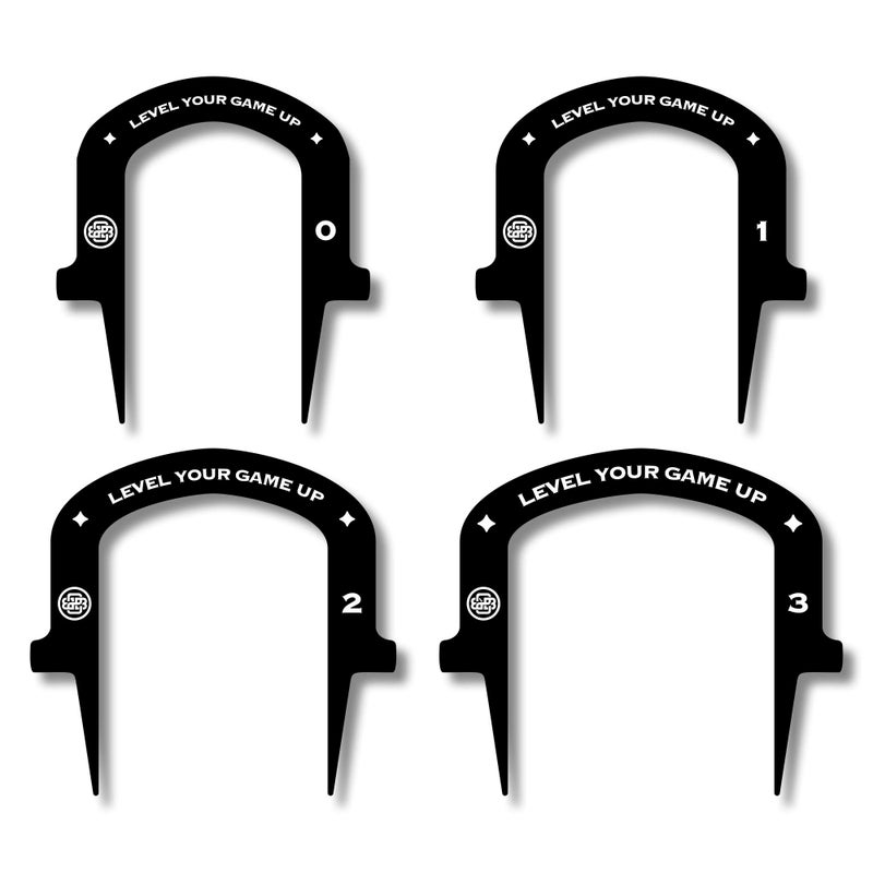 BACK 2 BASICS GOLF Back 2 Basics Putting Gates Set â€“ Golf Putting Aid for Alignment & Accuracy â€“ Gate Putting Green & Golf Putting Mat Trainer â€“ Gate Putter Training Aid for Putting Green with Stands (Indoor & Outdoor) - Image 1